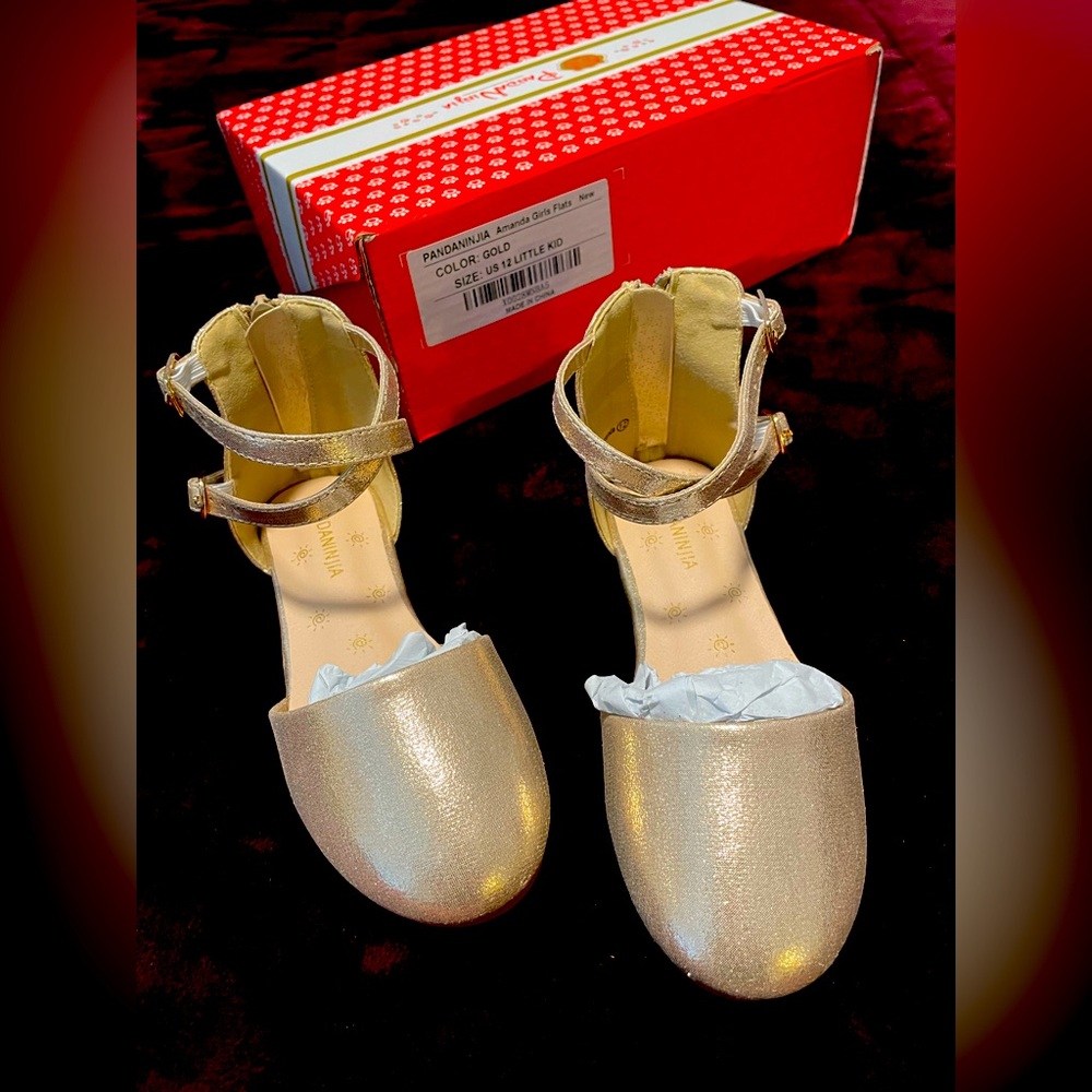 PANDANINJIA Girls Dress Shoes Flats